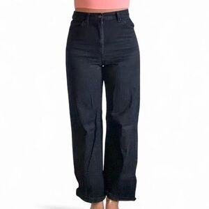 Uniqlo Black High-Rise Wide-Leg Women's Jeans